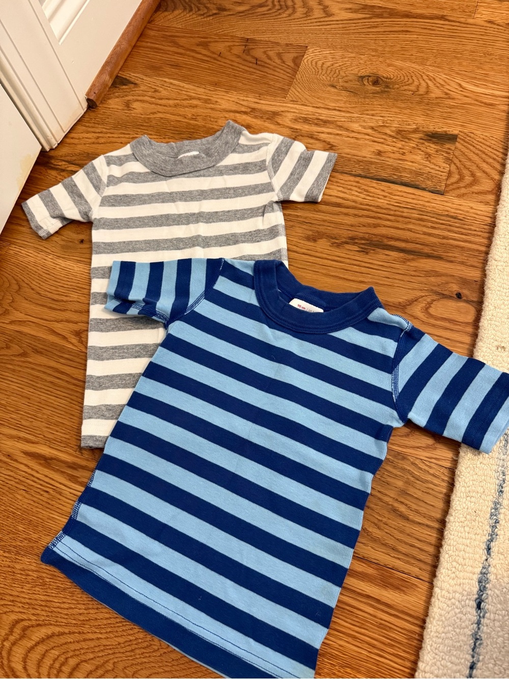 2 Hanna Andersson Short Sleeve Striped Pajama Tops Size 3T 90cm